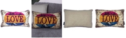Mod Lifestyles Decorative Collection Love Lumbar Pillow, 12" X 20"